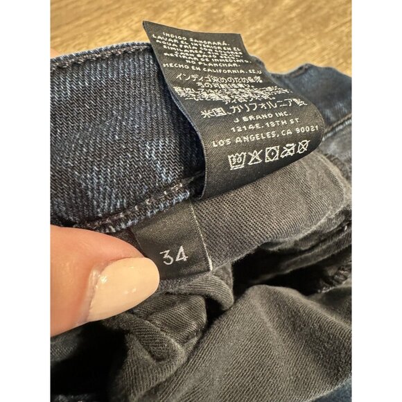 J Brand Tyler Indigo Men Size 34 Distressed Straight Dark Wash Jean - Picture 9 of 12